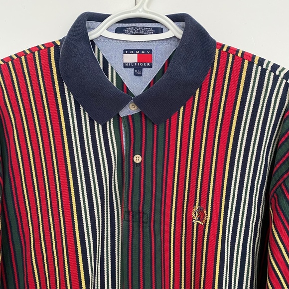 TOMMY HILFIGER Men’s Button Down Short Sleeve Polo Collar Shirt Men Size XL - Picture 3 of 8